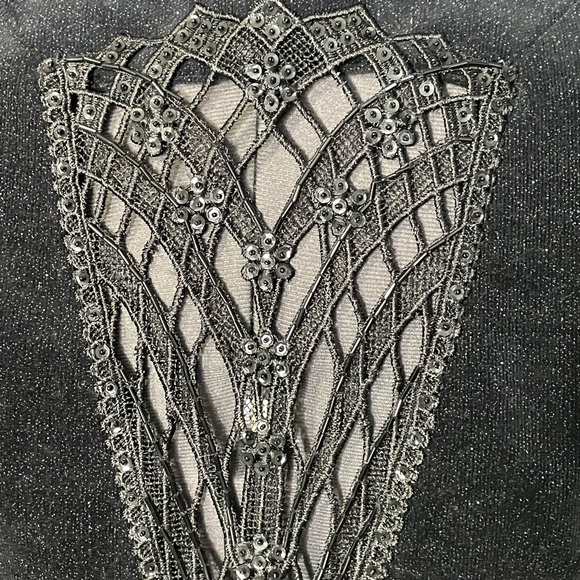 EUC-Bisou Bisou sparkly black jacket - Picture 4 of 7